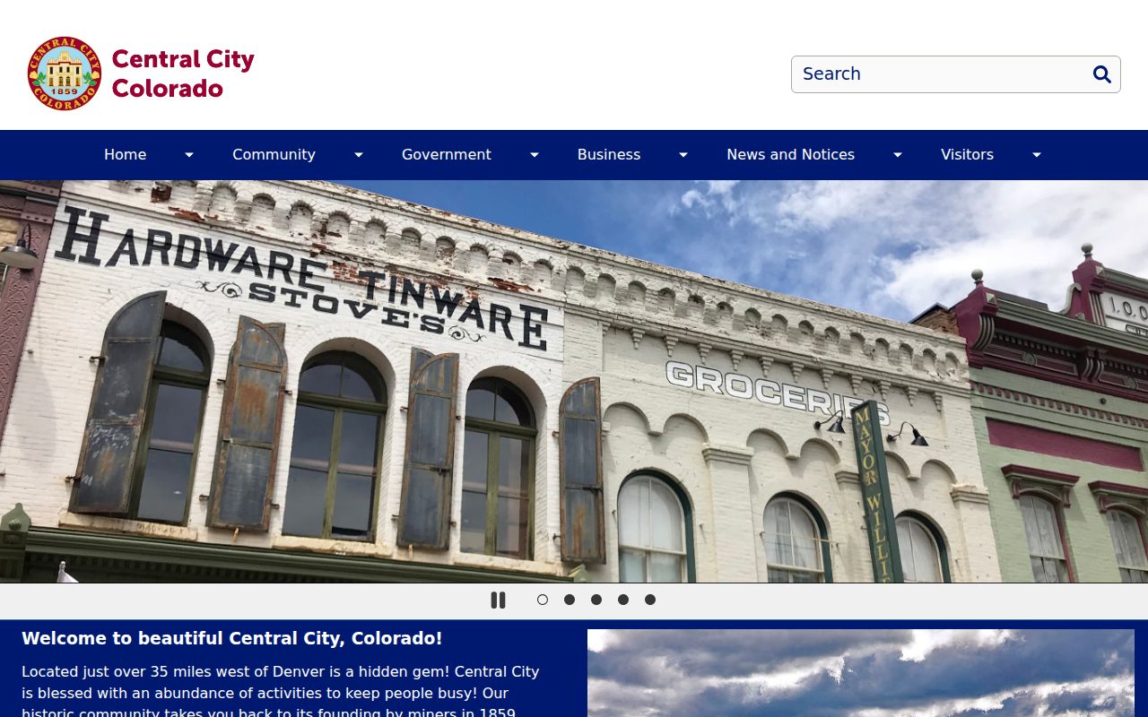 Central City criminal history and official city government