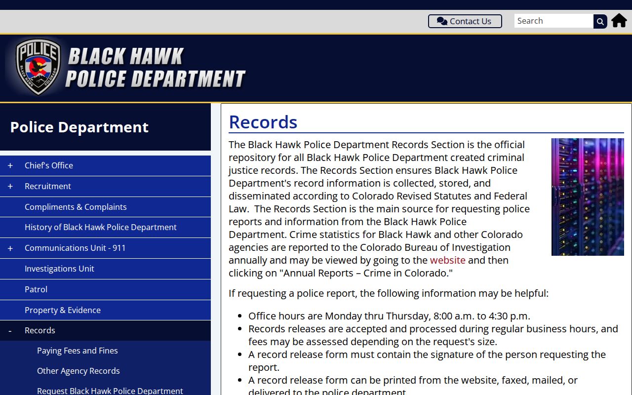 Gilpin County arrest history Black Hawk records instructions