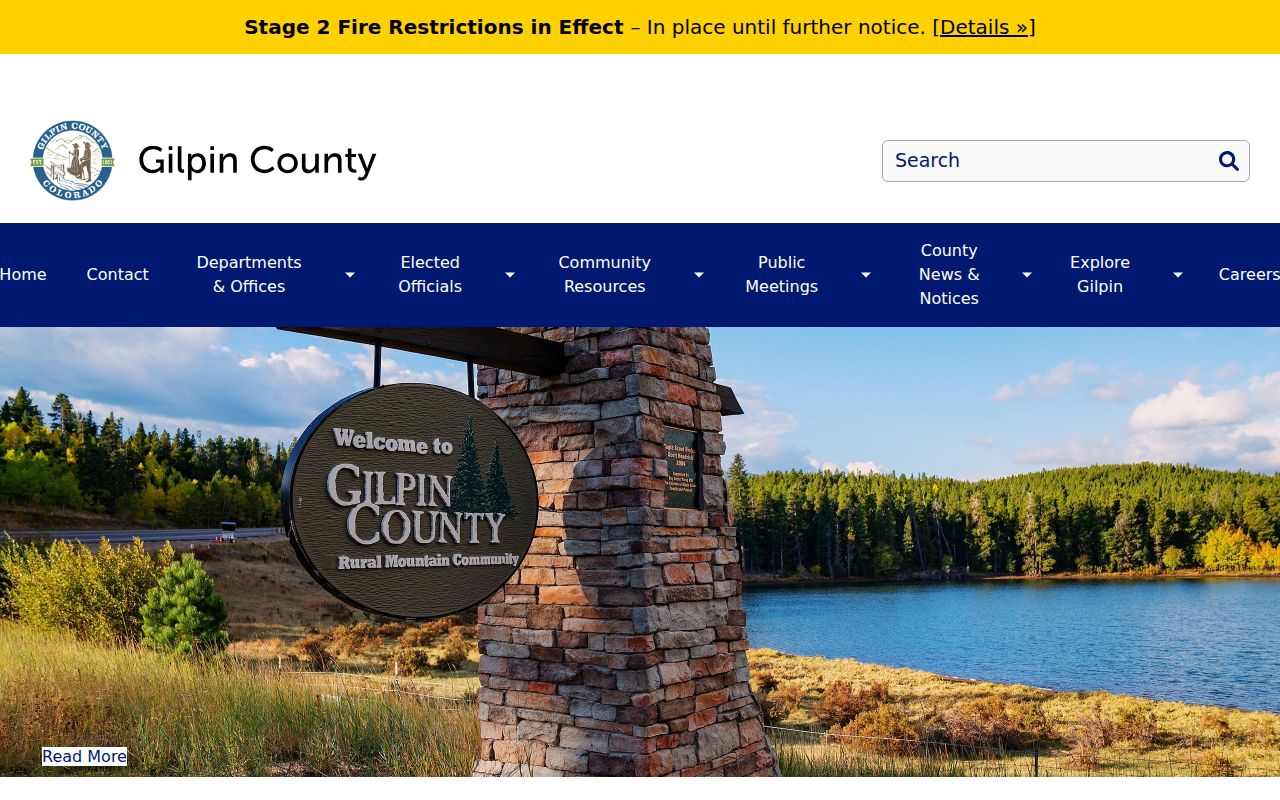 Official Gilpin County government department gateway