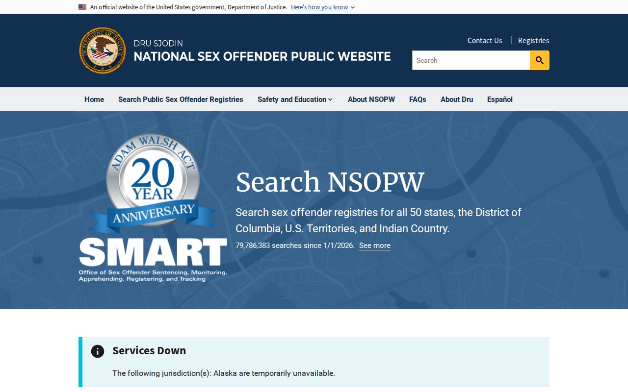 Gilpin County sex offender check using the national public registry