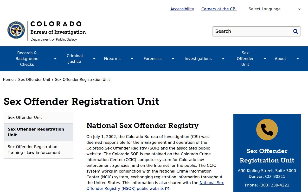 Gilpin County sex offender registry rules and request forms
